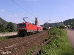 143 925-6 verl�sst Oberwesel mit ein RE Koblenz.