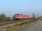 143 826-6 zieht bei P�lling eine RB Erlangen.