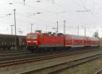 143 221-0 verl�sst Eisenh�ttenstadt mit RB11 Cottbus.