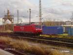 145 058-4 rollt solo von der Oderbr�cke zur�ck in Frankfurt/Oder ein.