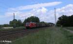145 033-7 mit einem gedecktem G�terzug bei Briesen (Mark) 02.06.09