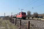 151 049-4 mit gemischten G�terzug bei Oestrich-Winkel.