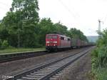 151 138-5 zieht ein Containerzug Consend Leasing durch Regensburg Pr�fering.