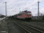 155 036-7 mit gemischten G�terzug in Saarmund.