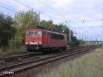 155 009 verl�sst Eisenh�ttenstadt solo in Richtung Guben.