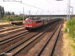155 057-3 durchf�hrt Eisenh�ttenstadt mit einer Polenkohle.11.07.08