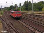 155 034-2 f�hrt solo in Eisenh�ttenstadt ein.