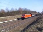 185 381-1 mit gemischten G�terzug bei Fahlenbach.