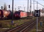189 052-4 rollt solo von der Oderbr�cke in Frankfurt/Oder ein.15.12.06