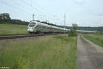 415 020  Gotha  als ICE 92 Wien - Dortmund bei Oberdachstetten.