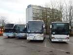 Neoplan Cityliner von SH Bus & Reisen GmbH Schwerin und Setra 315 UL der Verkehrsgesellschaft Ludwigslust-Parchim mbH und Mercedes Tourismo von Bergkvarabuss und Setra 315 UL von Becker-Strelitz