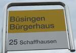 (173'953) - SB-Haltestellenschild - Bsingen, Brgerhaus - am 20.