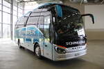 Setra S 511 HD, SO 21942, von Schneider Reisen und Transport AG, Langendorf, anlsslich der Fahrzeugbergabe bei Evo-Bus in Neu-Ulm.