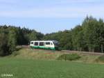 VT05 „Mari�nsk� L�zne/ Marienbad“ zieht als VBG86567 nach Regensburg durch die Kurve bei Oberteich.