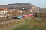 146 246-4 schiebt den RE 4617 Frankfurt/Main - Bamberg und verl�sst Retzbach-Zellingen 16.03.17
