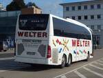 Mercedes Travego von Welter aus Deutschland im Stadthafen Sassnitz.