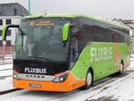 Setra 516 HD von Flixbus/Wricke Touristik aus Deutschland in Neubrandenburg.