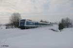 223 067 zieht bei Sch�nfeld den ALX84102 nach Hof am 28.12.10