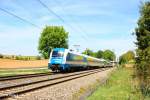 183 002 mit den ALX 354 Prag - M�nchen bei H�henberg.