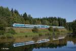 223 071 mit dem ALX84111 Hof - M�nchen bei Oberteich.