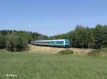 223 069 legt sich mit dem ALX37983 nach M�nchen bei Oberteich in die Kurve.
