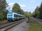223 061 zieht bei Sch�nfeld den ALX37983 nach M�nchen 25.09.09  