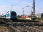 183 004 verl�sst Regensburg mit den ALX37985 nach M�nchen.
