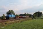 346 003-4 mit Niederboardwagen bei Sch�nfeld.
