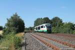 VT20 mit der versp�teten VBg81110 Schwandorf - Marktredwitz bei Sch�nfeld.