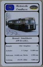 Thun/876423/272450---quartett-spielkarte-mit-brossel- (272'450) - Quartett-Spielkarte mit Brossel / Jonckheere A99 D.A.R.L. von 1964 am 23. Februar 2025 in Thun