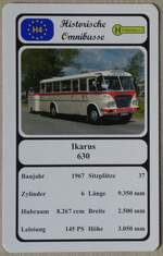 Thun/876930/272701---quartett-spielkarte-mit-ikarus-630 (272'701) - Quartett-Spielkarte mit Ikarus 630 von 1967 am 9. M�rz 2025 in Thun