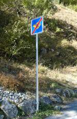 (228'776) - Ende der Bergpoststrasse am 10. Oktober 2021 in Arolla, Post