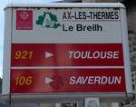 ax-les-thermes-2/864497/267344---ariege-pyrenees-haltestellenschild---ax-les-thermes (267'344) - ARIEGE PYRENEES-Haltestellenschild - Ax-les-Thermes, Breilh - am 20. September 2024