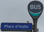 (166'852) - RATP-Haltestellenschild - Paris, Place d'Italie - am 16.