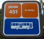 la-massana/747074/185442---andorra-haltestellenschild---la-massana (185'442) - Andorra-Haltestellenschild - La Massana, El Ravell - am 27. September 2017