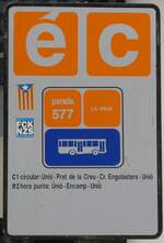 andorra-la-vella/747093/185500---andorra-haltestellenschild---andorra-la (185'500) - Andorra-Haltestellenschild - Andorra la Vella, La Vinya - am 28. September 2017