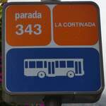 diverse-8/864106/267161---andorra-haltestellenschild---la-cortinada (267'161) - Andorra-Haltestellenschild - La Cortinada, La Cortinada - am 18. September 2024