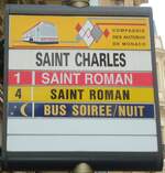 (130'665) - CAM-Haltestellenschild - Monaco, Saint Charles - am 16.