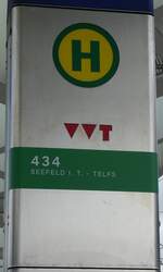 (280'448) - Bus-Haltestellenschild - Seefeld, BAhnhof - am 16. September 2025