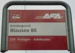 (138'463) - AFA-Haltestellenschild - Kandergrund, Blausee BE - am 6.