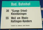 (132'533) - BVB-Haltestellenschild - Basel, Bad.