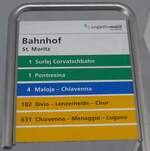 (178'410) - engadin mobil/PostAuto-Haltestellenschild - St.