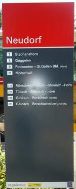 (128'858) - st.gallerbus/PostAuto-Haltestellenschild - St.