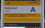 Stans/747178/186803---postauto-haltestellenschild---stans-bahnhof (186'803) - PostAuto-Haltestellenschild - Stans, Bahnhof - am 9. Dezember 2017