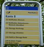 (250'083) - PostAuto-Haltestellenschild - Heiden, Post - am 16.