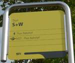 (197'975) - STI-Haltestellenschild - Thun, S+W - am 29.