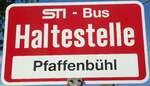 Thun/736501/129170---sti-haltestellenschild---thun-pfaffenbuehl (129'170) - STI-Haltestellenschild - Thun, Pfaffenb�hl - am 29. August 2010
