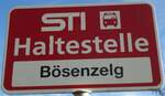 (137'055) - STI-Haltestellenschild - Tschingel, B�senzelg - am 28.