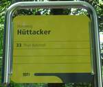 (153'715) - STI-Haltestellenschild - Homberg, H�ttacker - am 10.