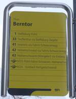 (158'569) - STI-Haltestellenschild - Thun, Berntor - am 2.